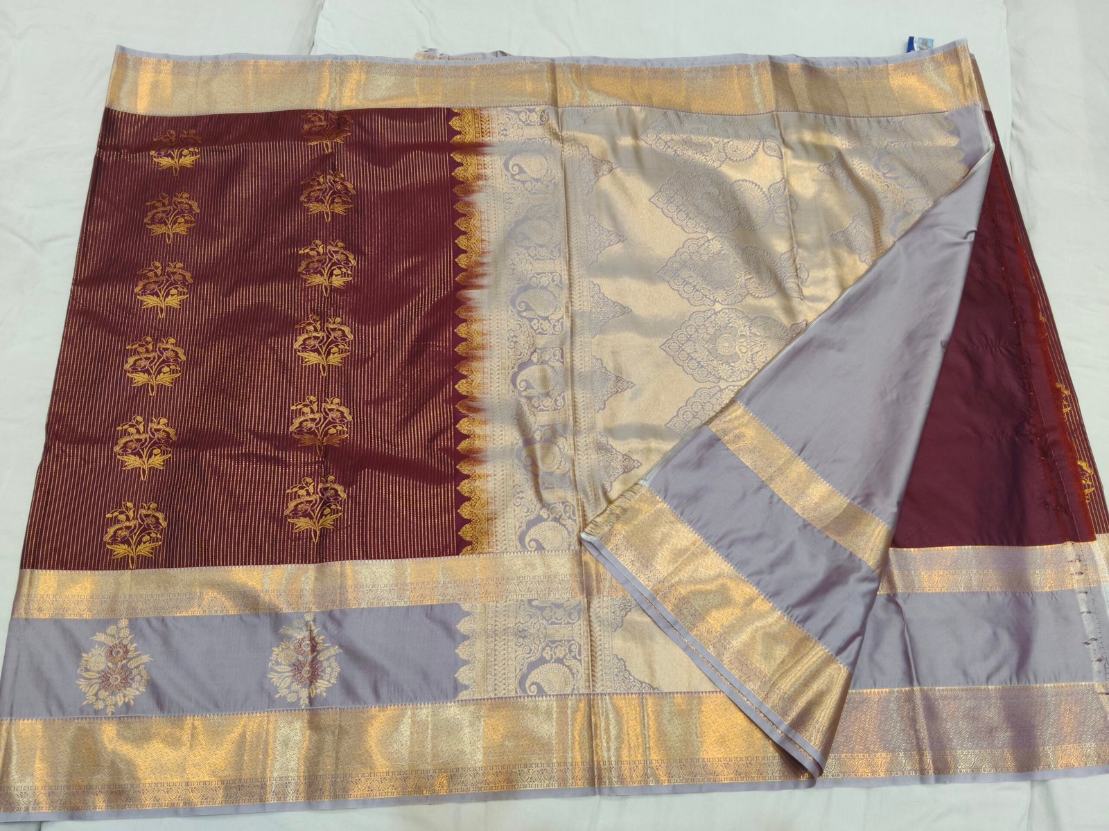 Gap broder kanchi pattu saree - Image 3