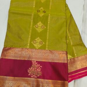 Gap border kanchi pattu saree