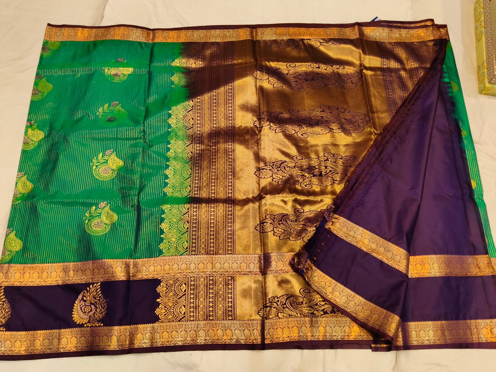 Gap border kanchi pattu saree - Image 3