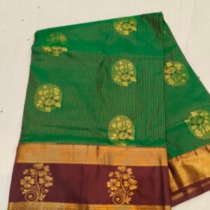 Gap border kanchi pattu saree