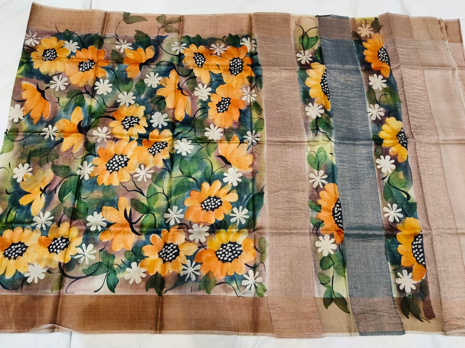 Pure Tussar silk saree - Image 2