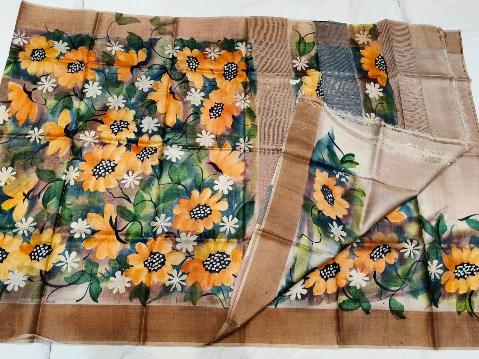 Pure Tussar silk saree - Image 3