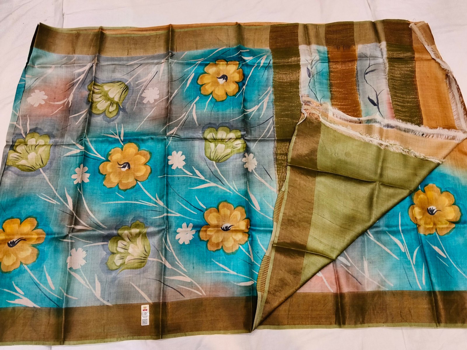 Pure Tussar silk saree - Image 3