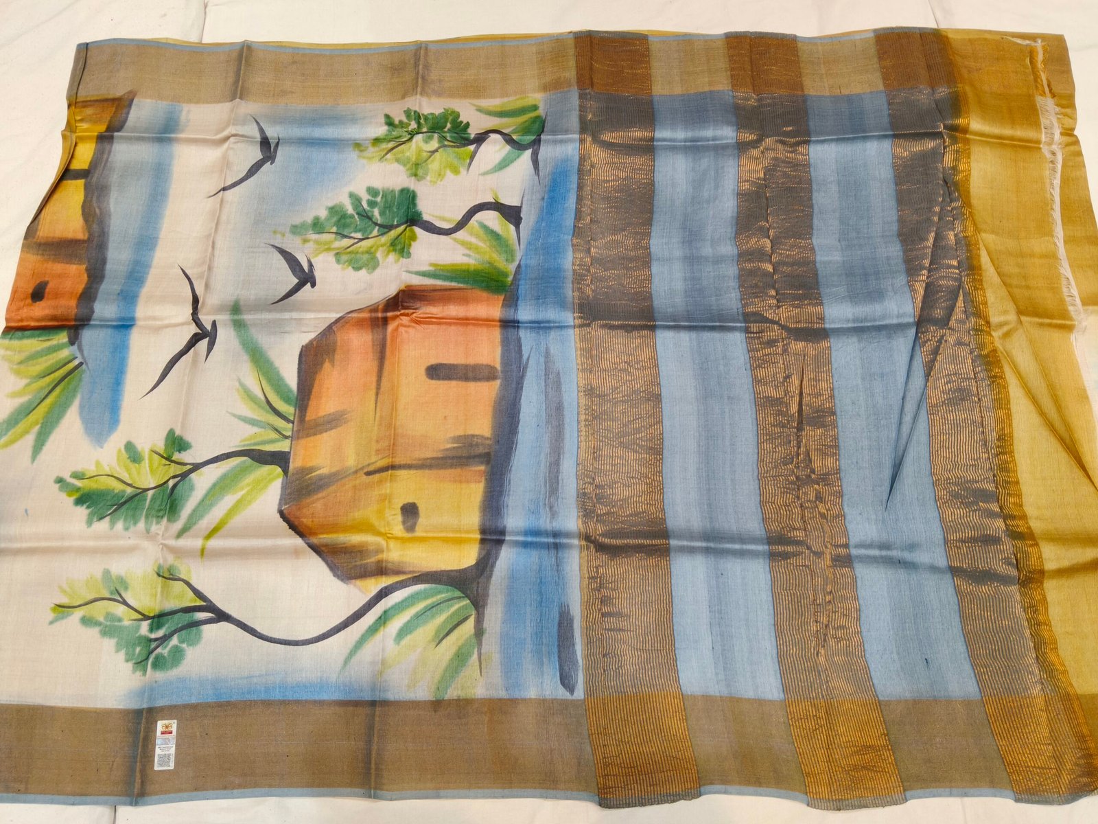 Pure Tussar silk saree - Image 2
