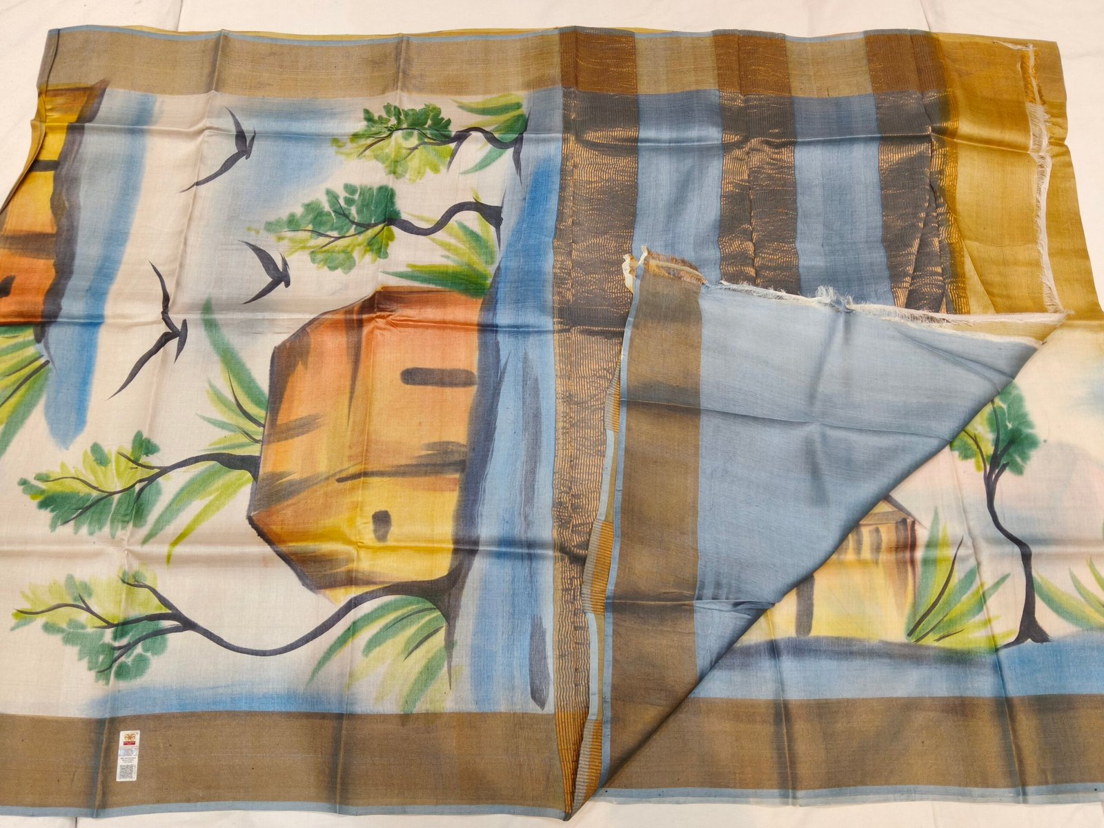 Pure Tussar silk saree - Image 3