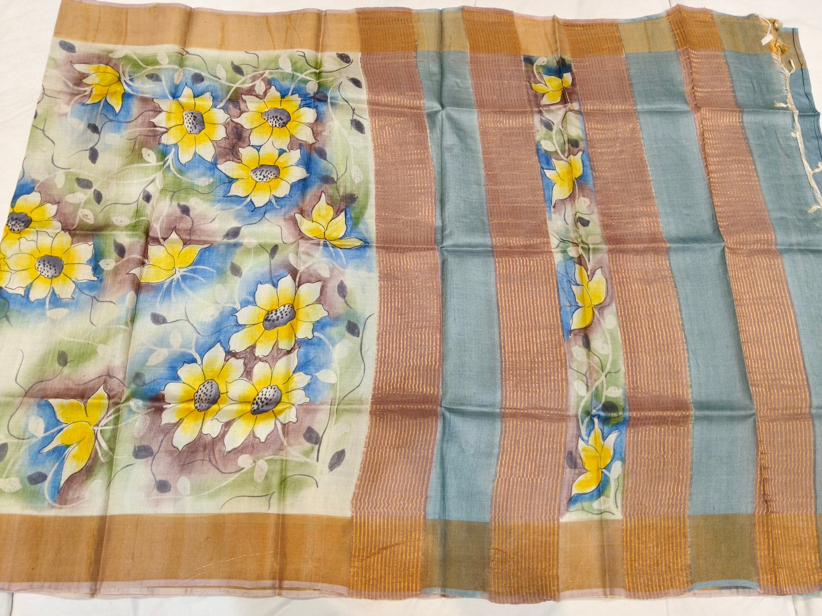 Pure Tussar silk saree - Image 2