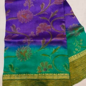 Crushed Dupion Silk Saree