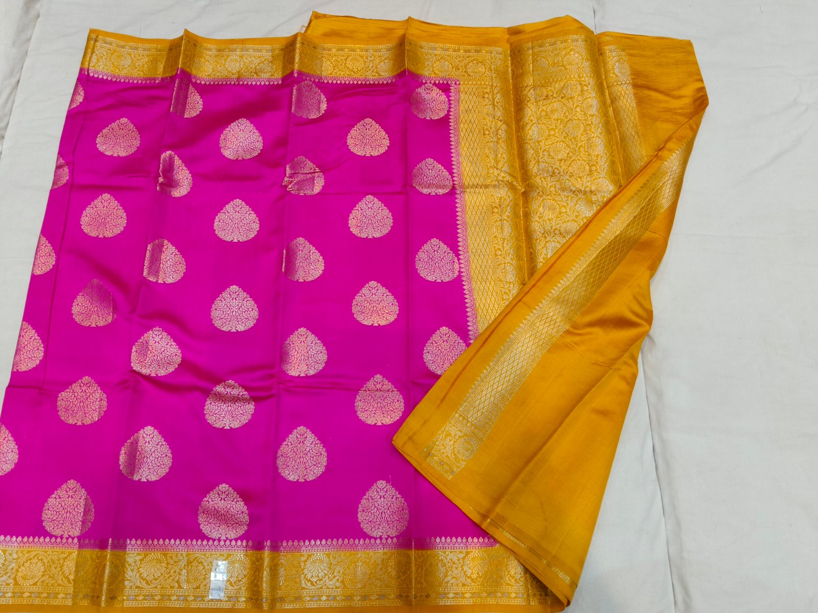 Pure Raw Mango Saree - Image 3