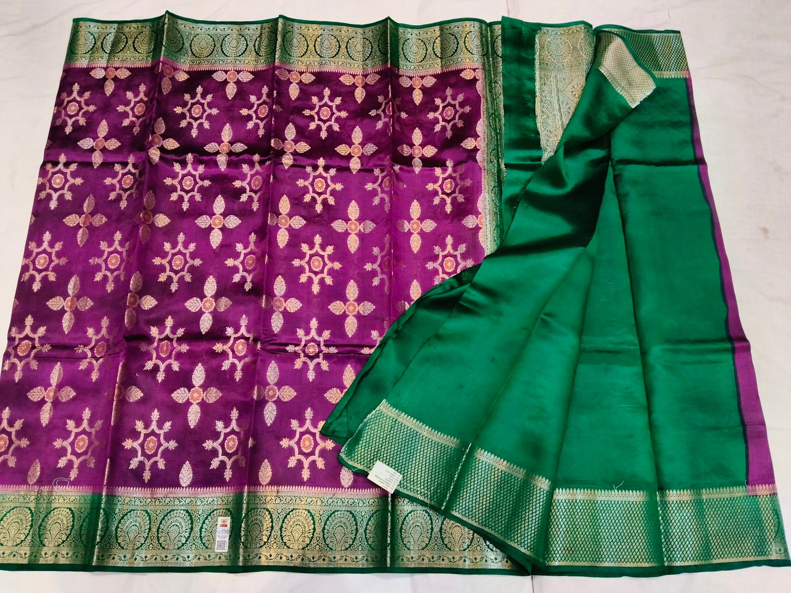 Pure Raw Mango Saree - Image 3